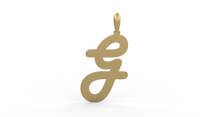 Initial Letters Pendant Harlow G 3D print model
