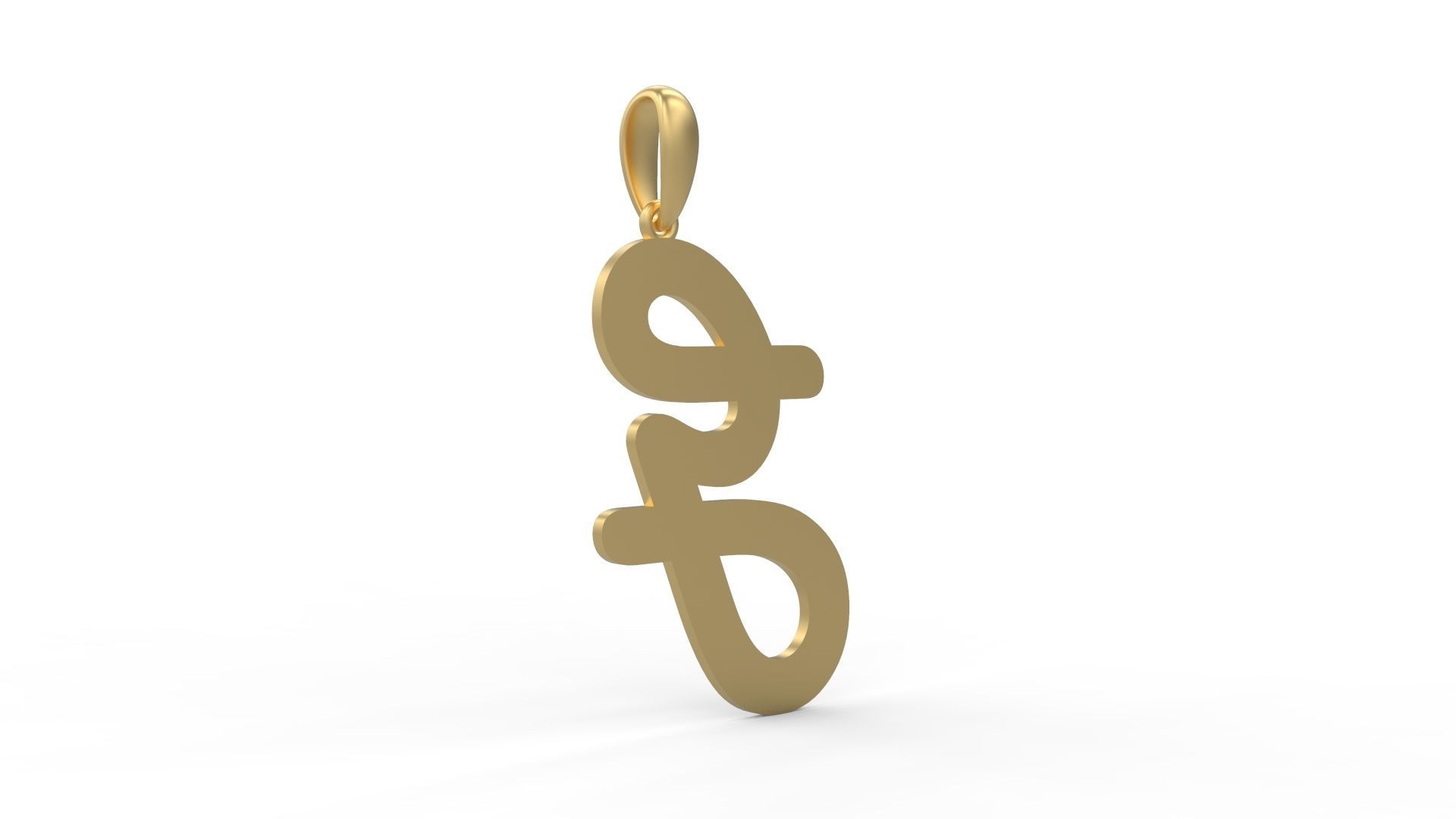 Initial Letters Pendant Harlow G 3D print model_3