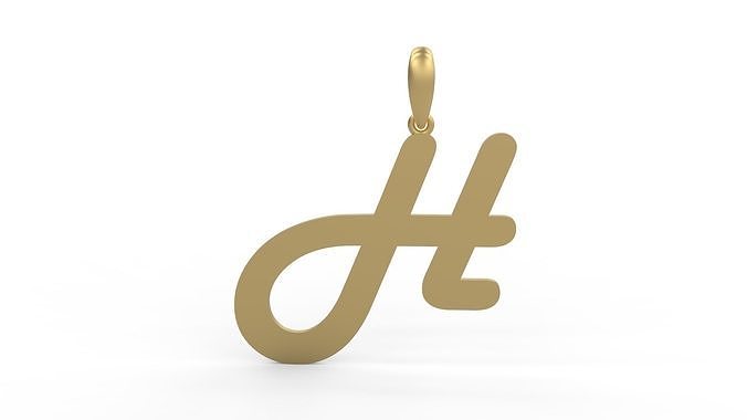 Initial Letters Pendant Harlow H 3D print model
