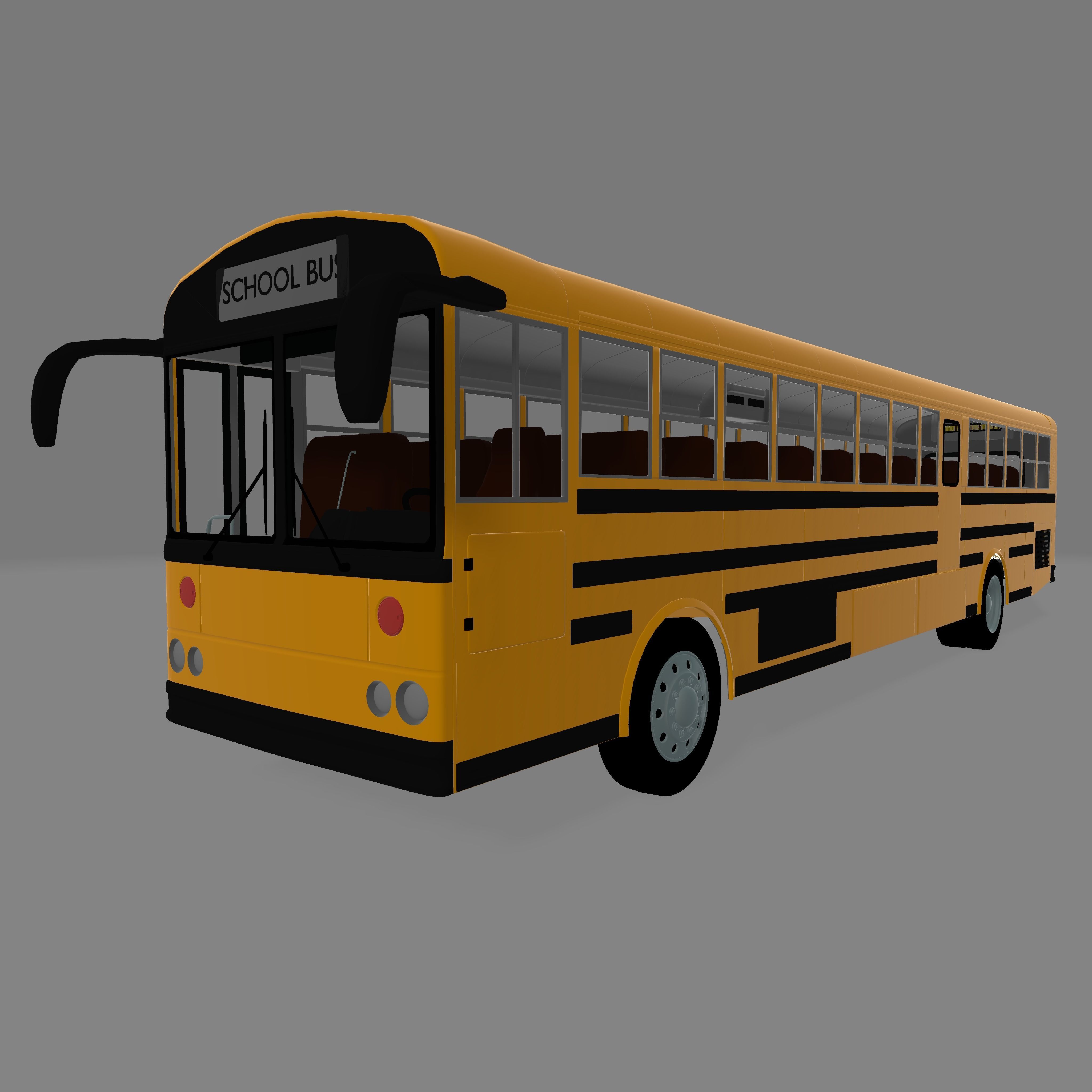 Thomas Built Saf-T-Liner school bus 3D 3D model_1