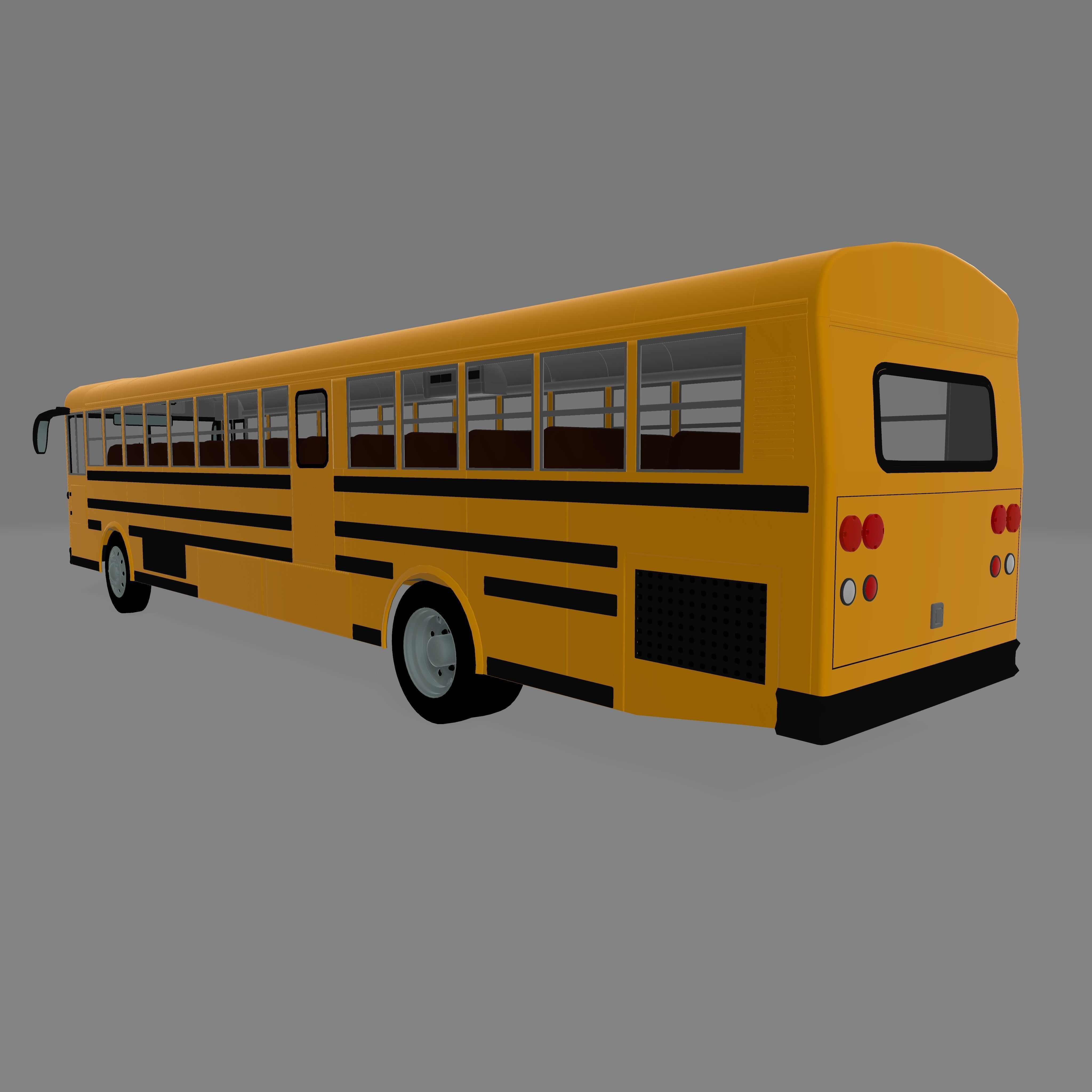 Thomas Built Saf-T-Liner school bus 3D 3D model_2
