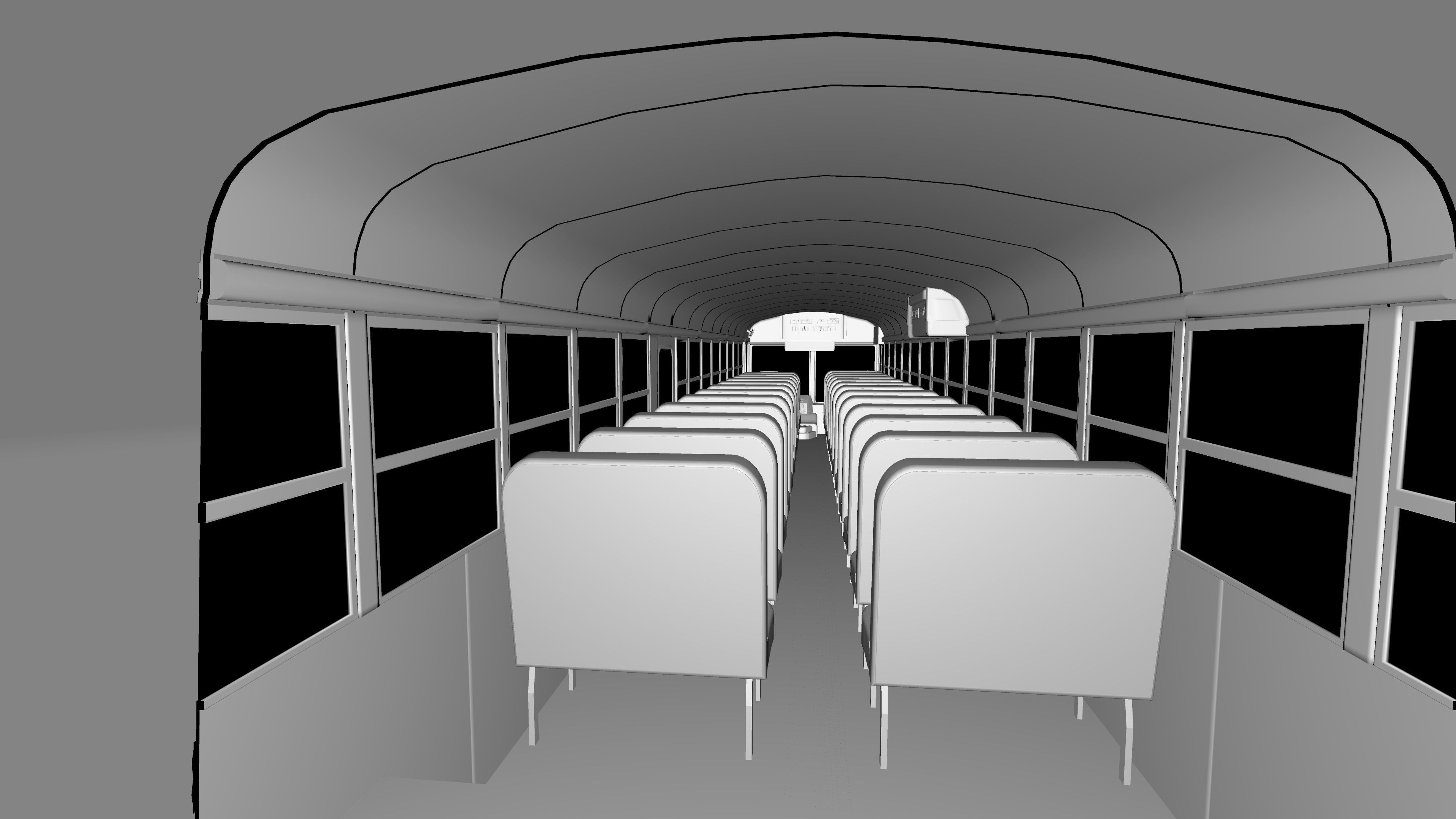 Thomas Built Saf-T-Liner school bus 3D 3D model_9