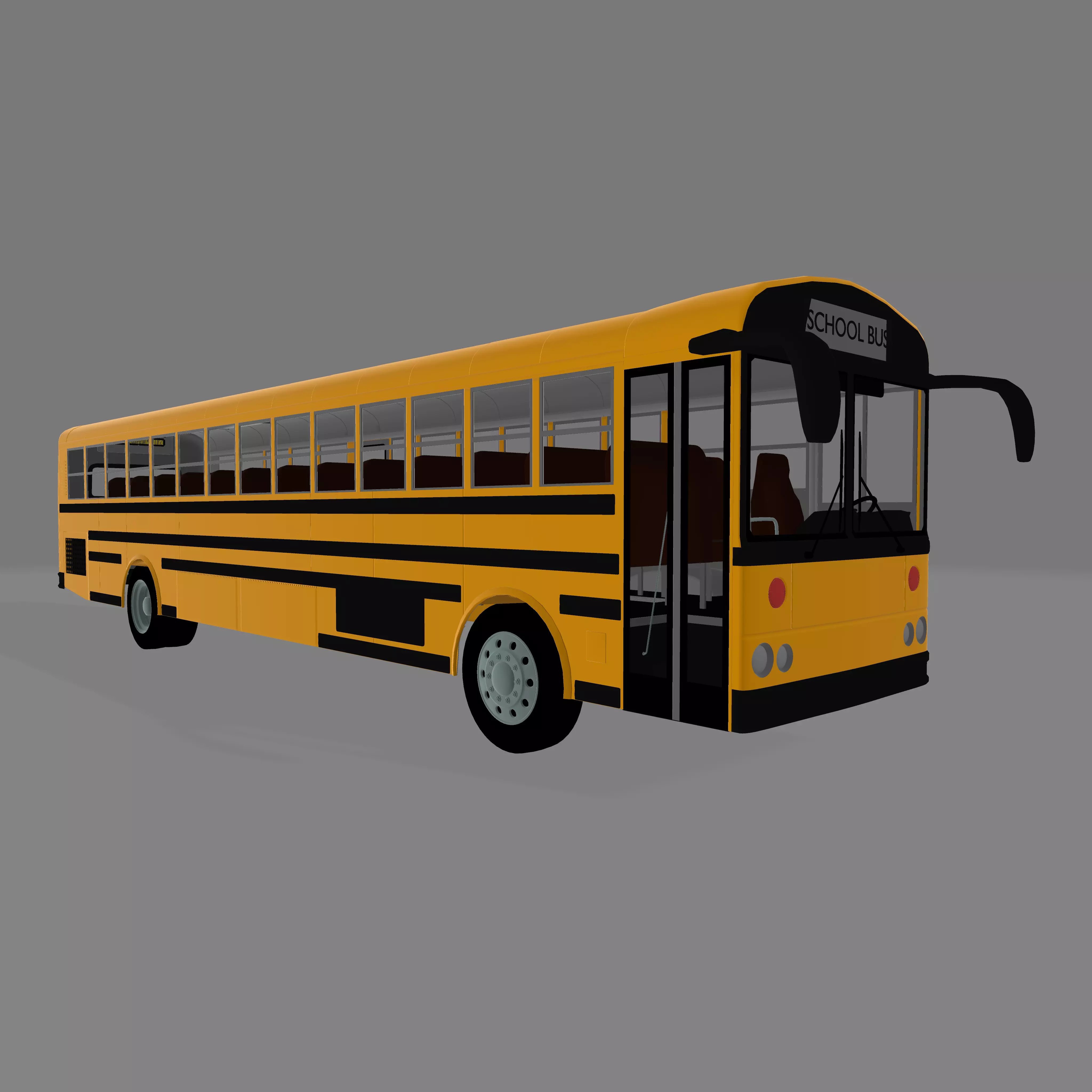 Thomas Built Saf-T-Liner school bus 3D 3D model_0