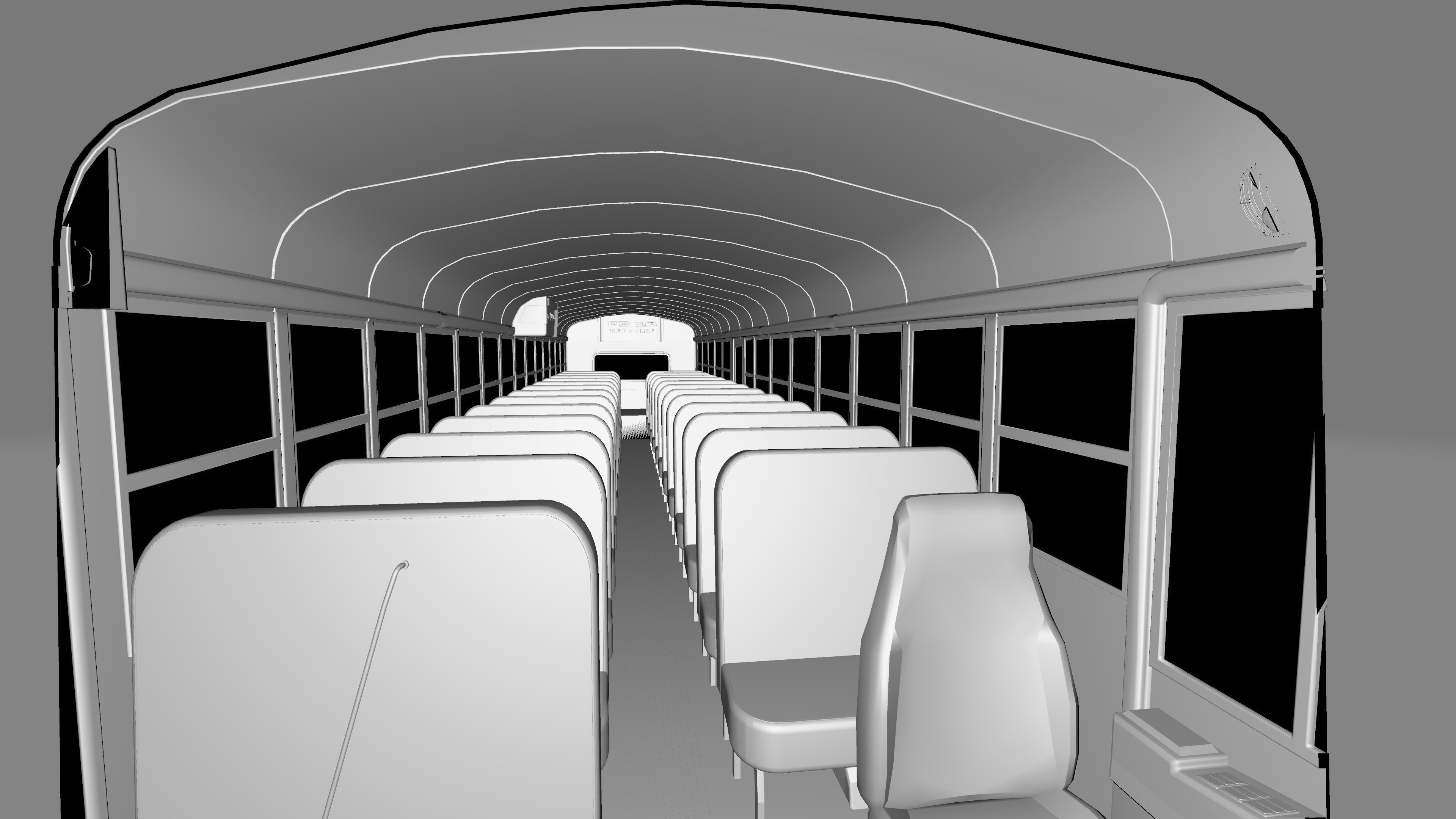 Thomas Built Saf-T-Liner school bus 3D 3D model_10