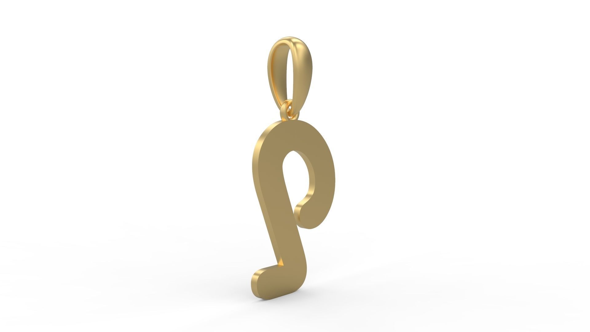 Initial Letters Pendant Harlow I 3D print model_3