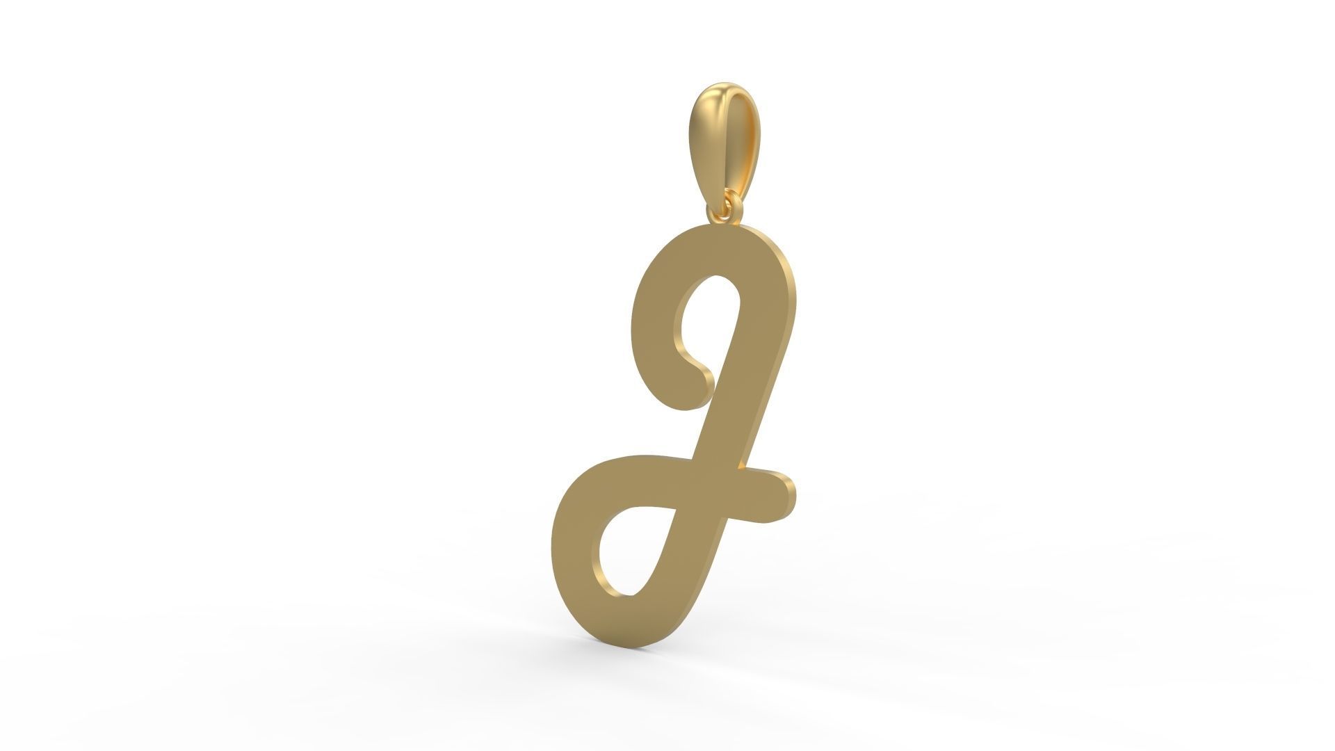 Initial Letters Pendant Harlow J 3D print model_1