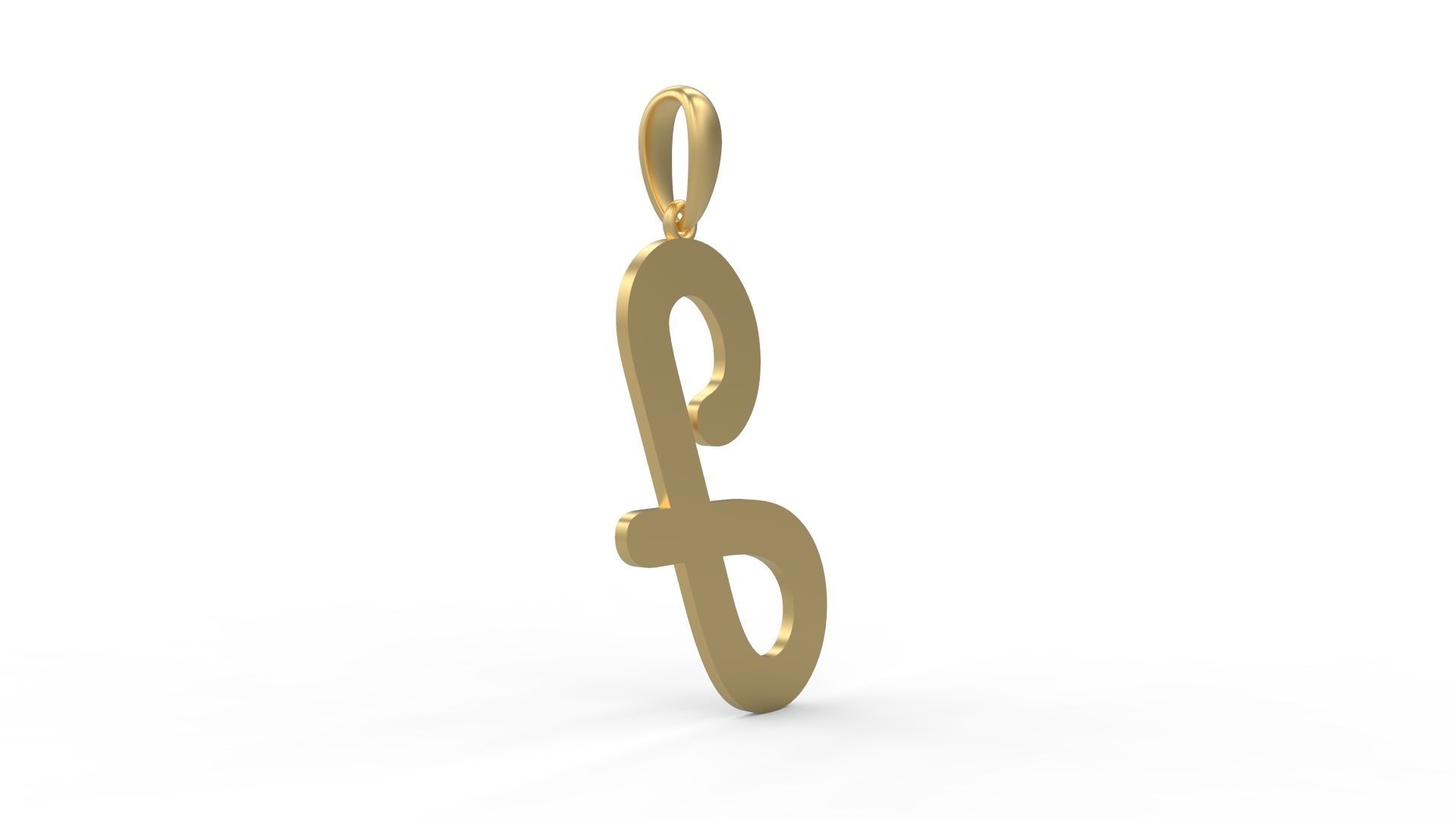 Initial Letters Pendant Harlow J 3D print model_3