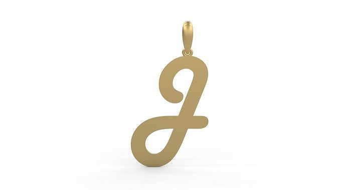 Initial Letters Pendant Harlow J 3D print model