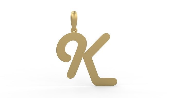 Initial Letters Pendant Harlow K 3D print model