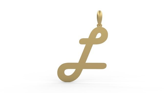Initial Letters Pendant Harlow L 3D print model