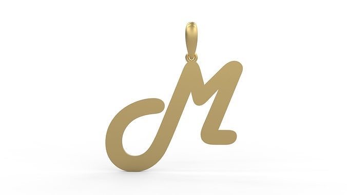 Initial Letters Pendant Harlow M 3D print model