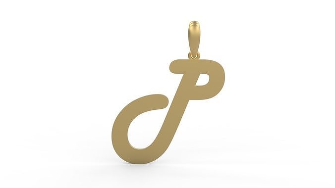 Initial Letters Pendant Harlow P 3D print model