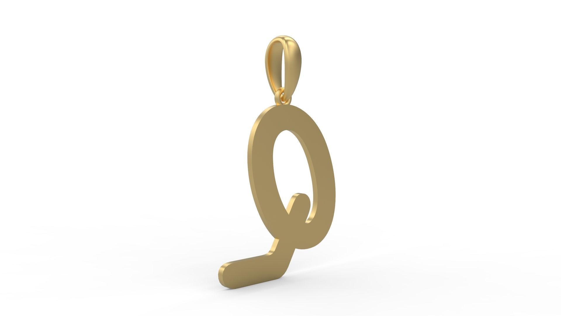 Initial Letters Pendant Harlow Q 3D print model_3