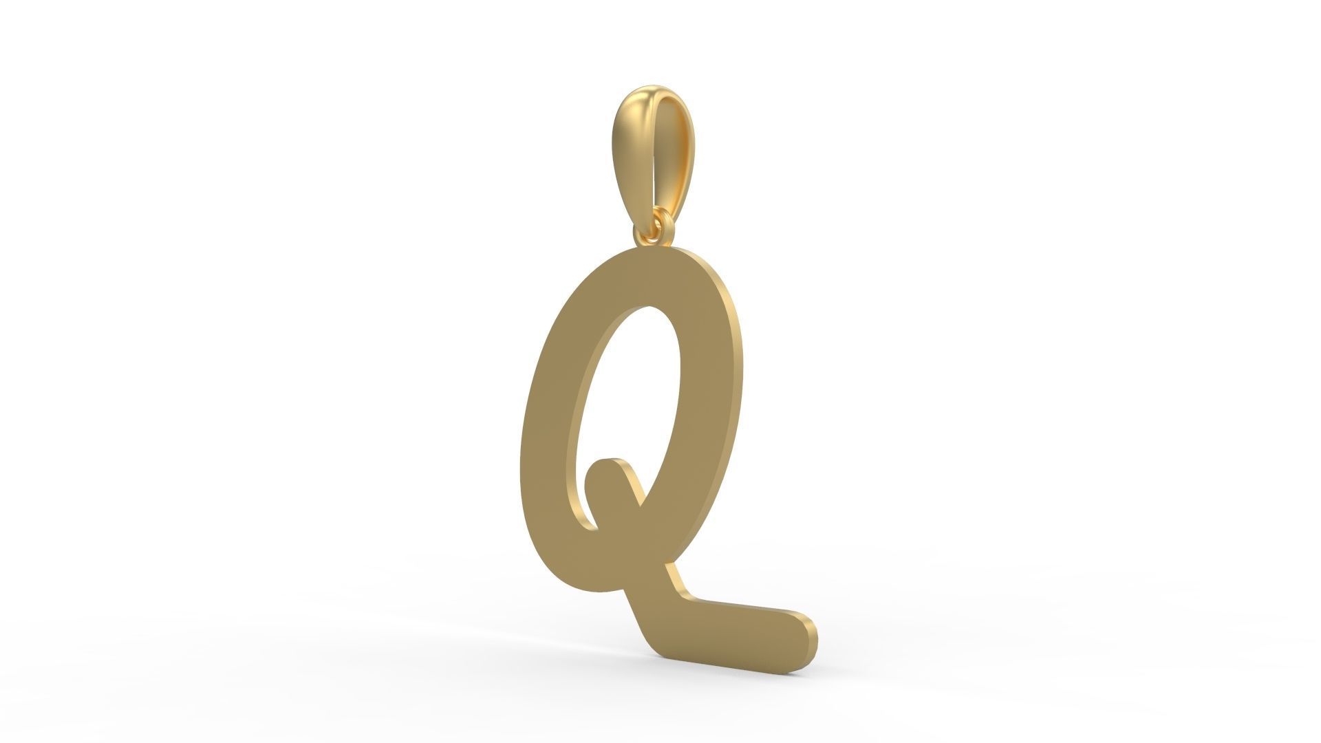 Initial Letters Pendant Harlow Q 3D print model_1