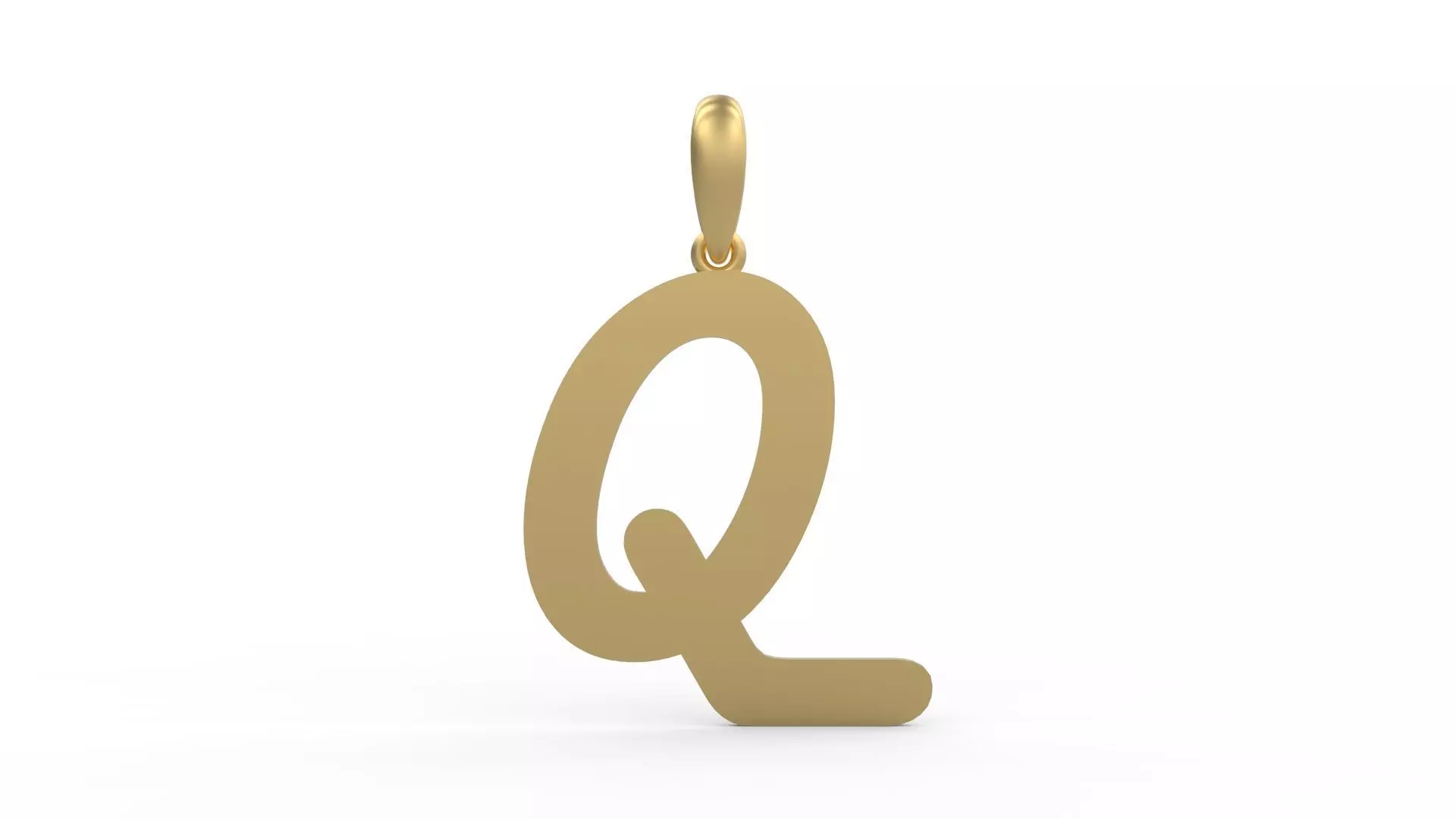 Initial Letters Pendant Harlow Q 3D print model_0