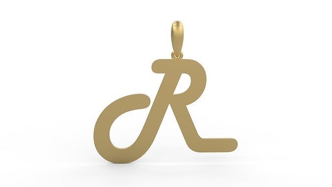 Initial Letters Pendant Harlow R 3D print model