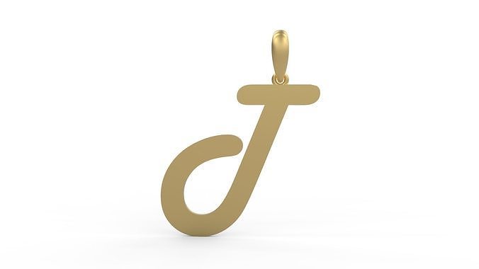 Initial Letters Pendant Harlow T 3D print model