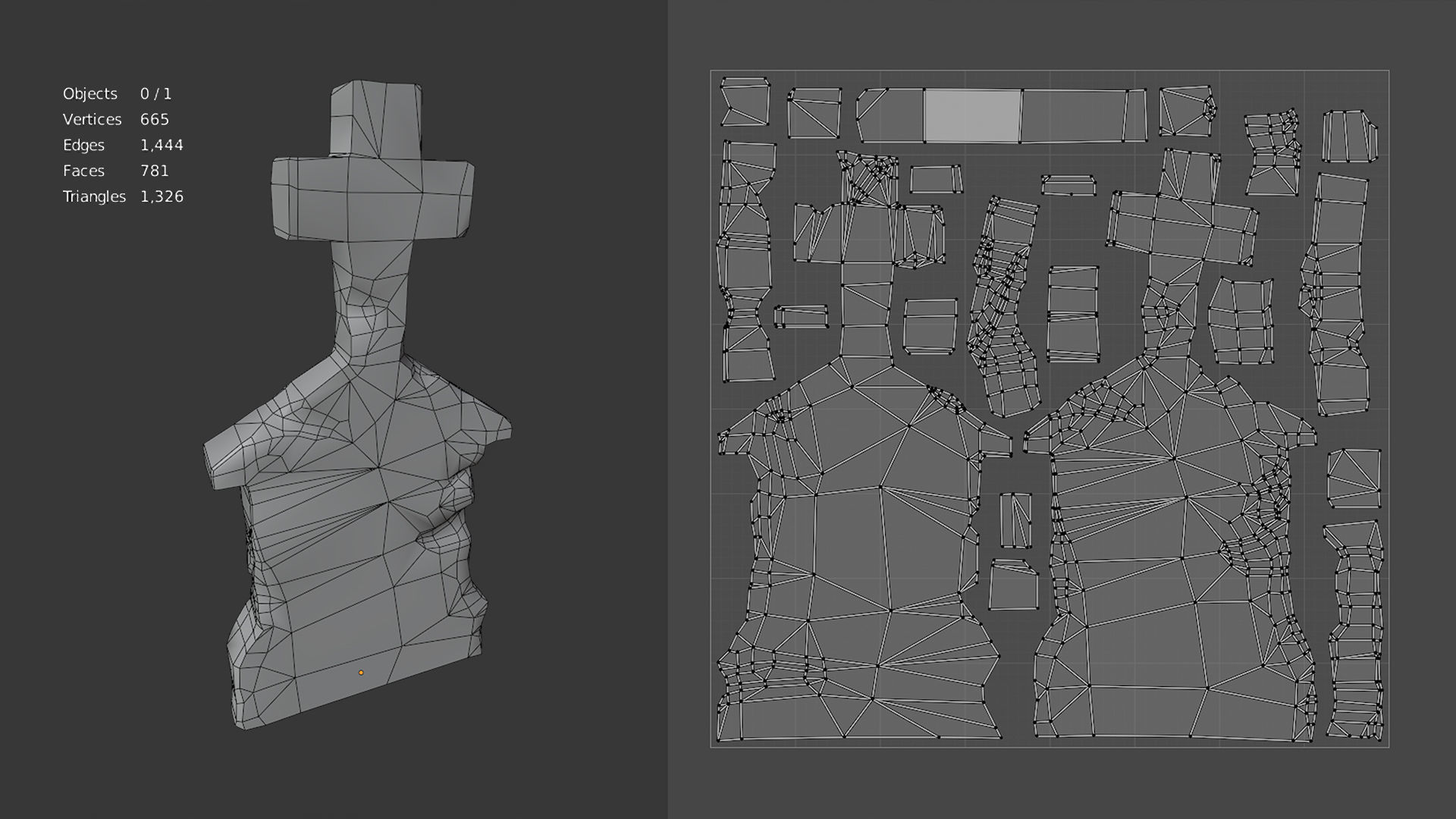 Tombstone - 3D model - Game Ready four tombstones Low-poly 3D model_7