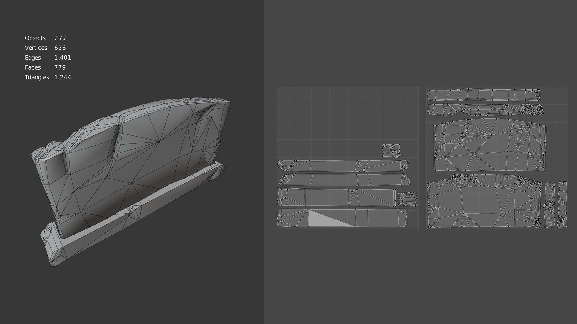 Tombstone - 3D model - Game Ready four tombstones Low-poly 3D model_10