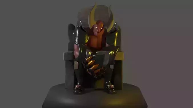 Chernobog demon on throne