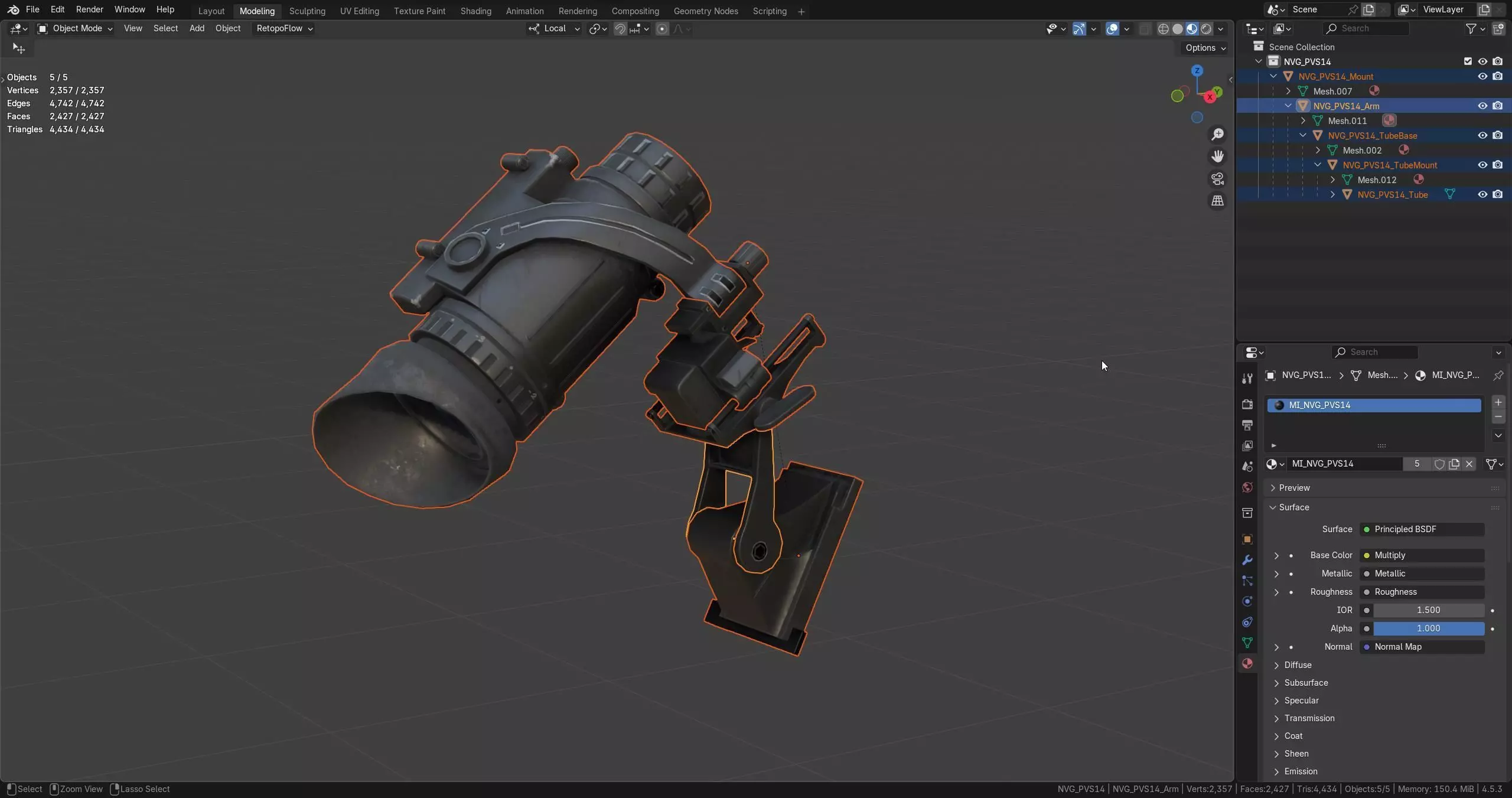 AN PVS 14 MNVD Low-poly 3D model_9