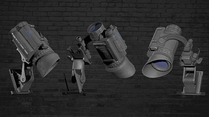 MILITARY Game Ready AN PVS 14 Night Vision Device Low-poly 3D model