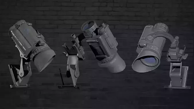 MILITARY Game Ready AN PVS 14 Night Vision Device Low-poly 3D model