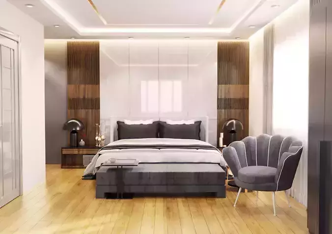 FREE 3D MODERN BEDROOM