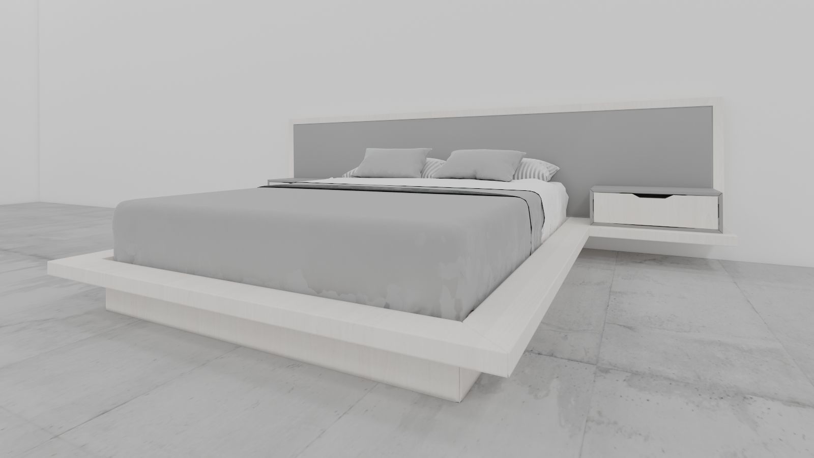 mrarq cama king size 03  Low-poly 3D model_1