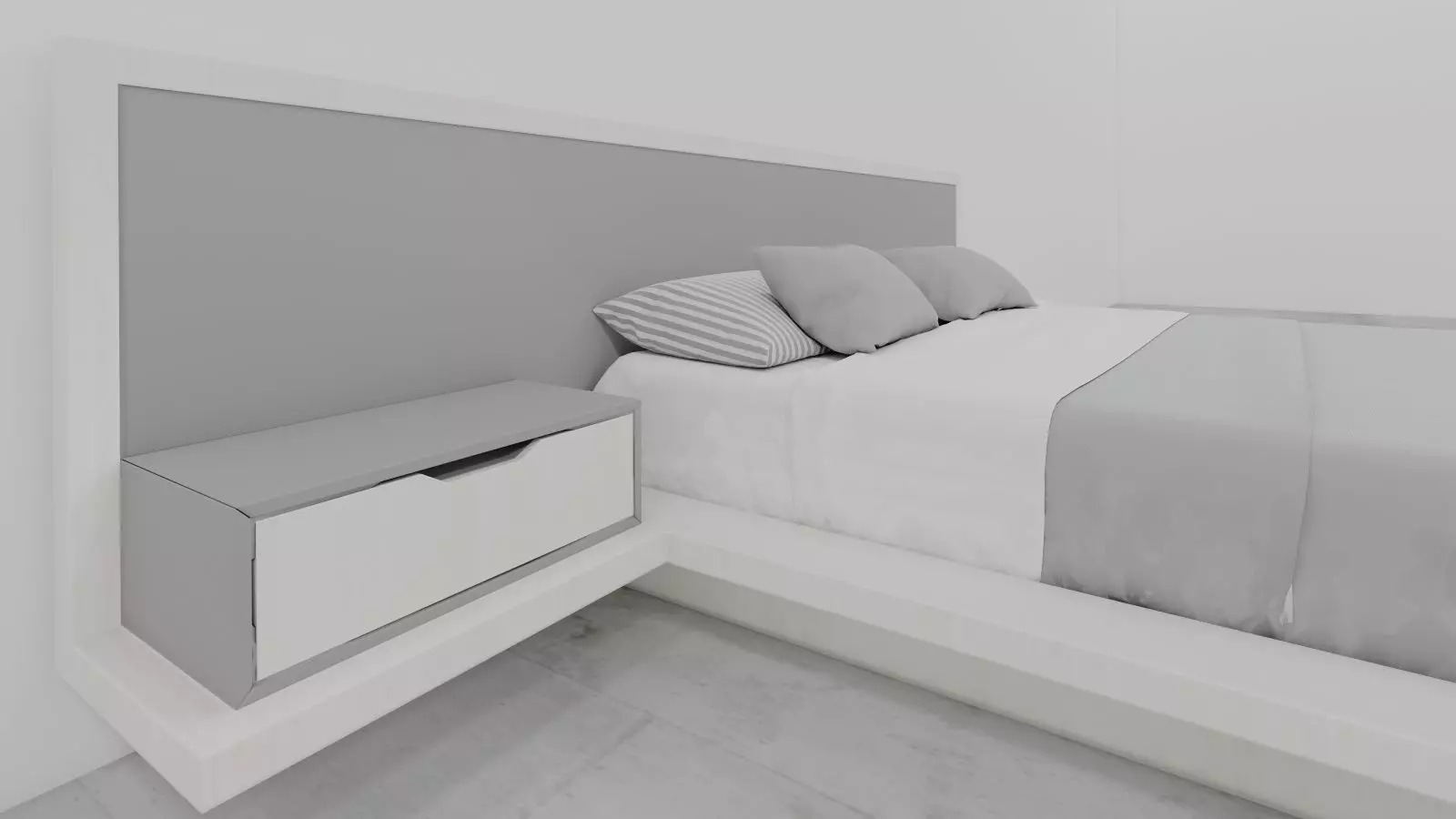 mrarq cama king size 03  Low-poly 3D model_0