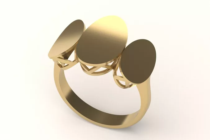 Triple Oval Disc Ring 79