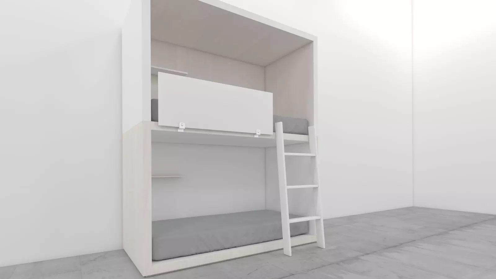 mrarq cama litera individual 01 Low-poly 3D model_0