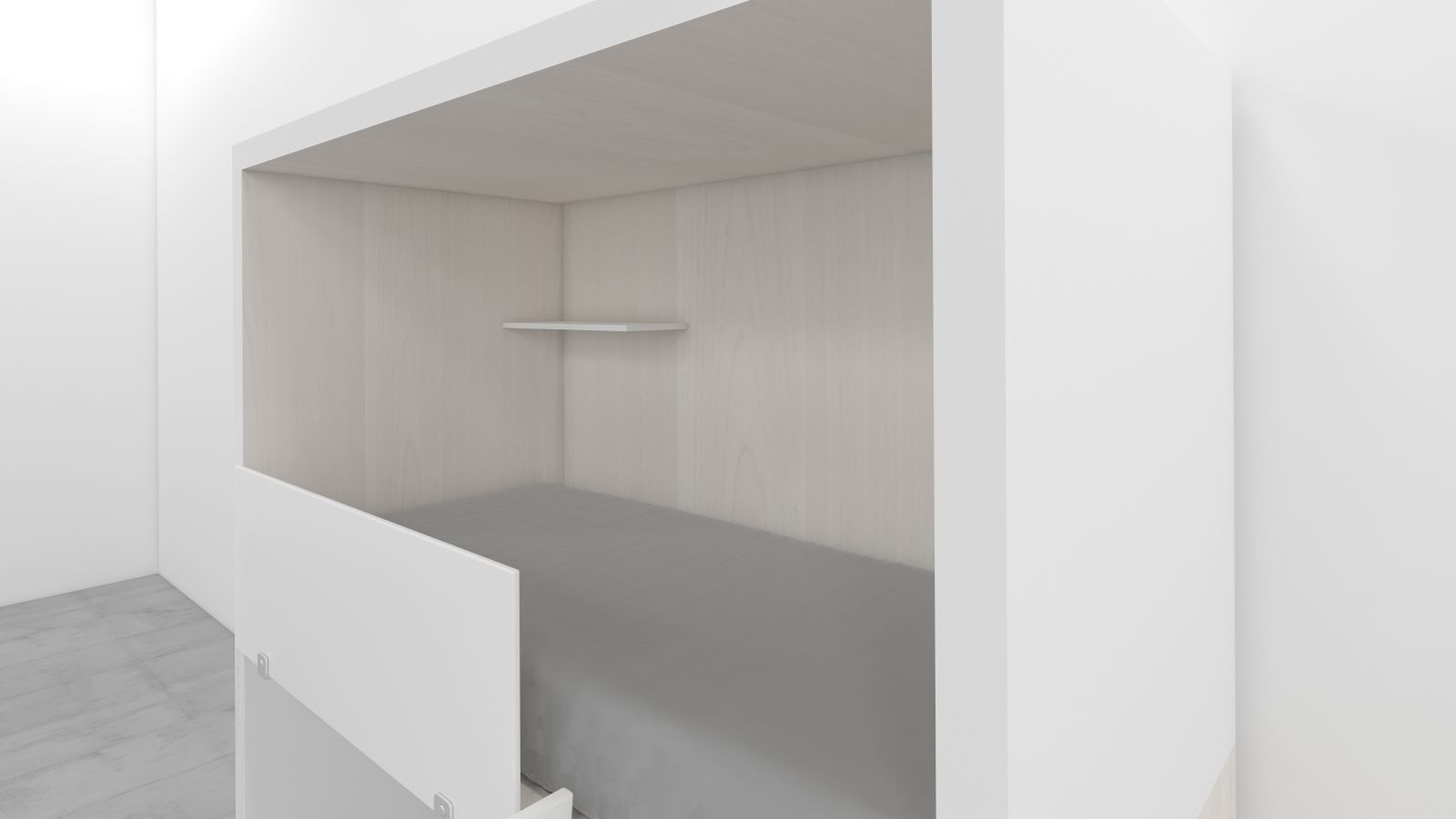 mrarq cama litera individual 01 Low-poly 3D model_1