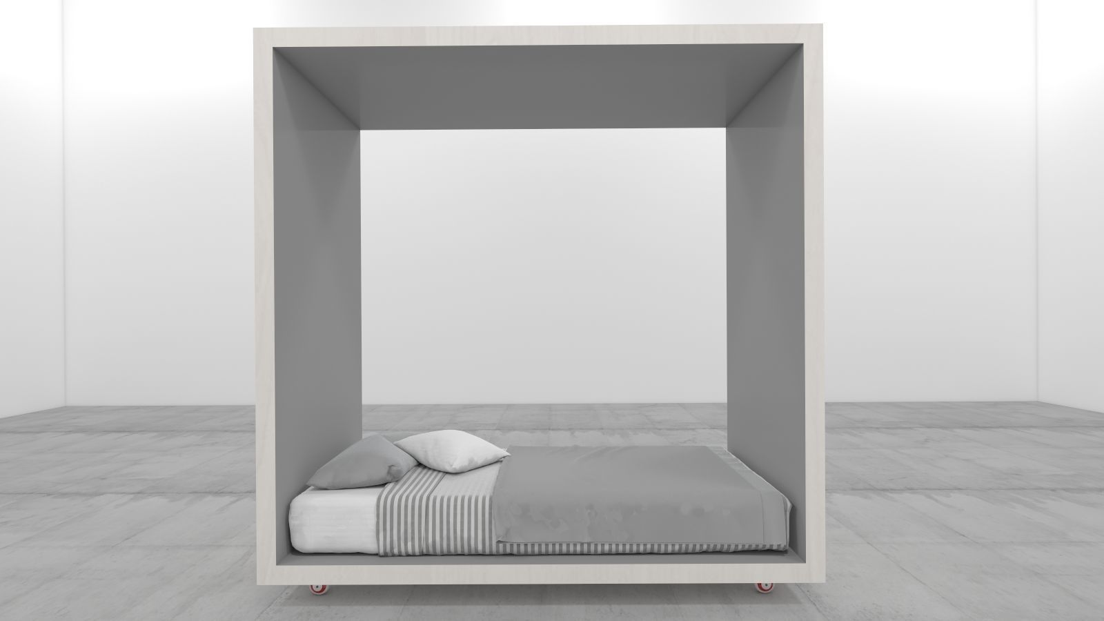 mrarq cama individual 01  Low-poly 3D model_1