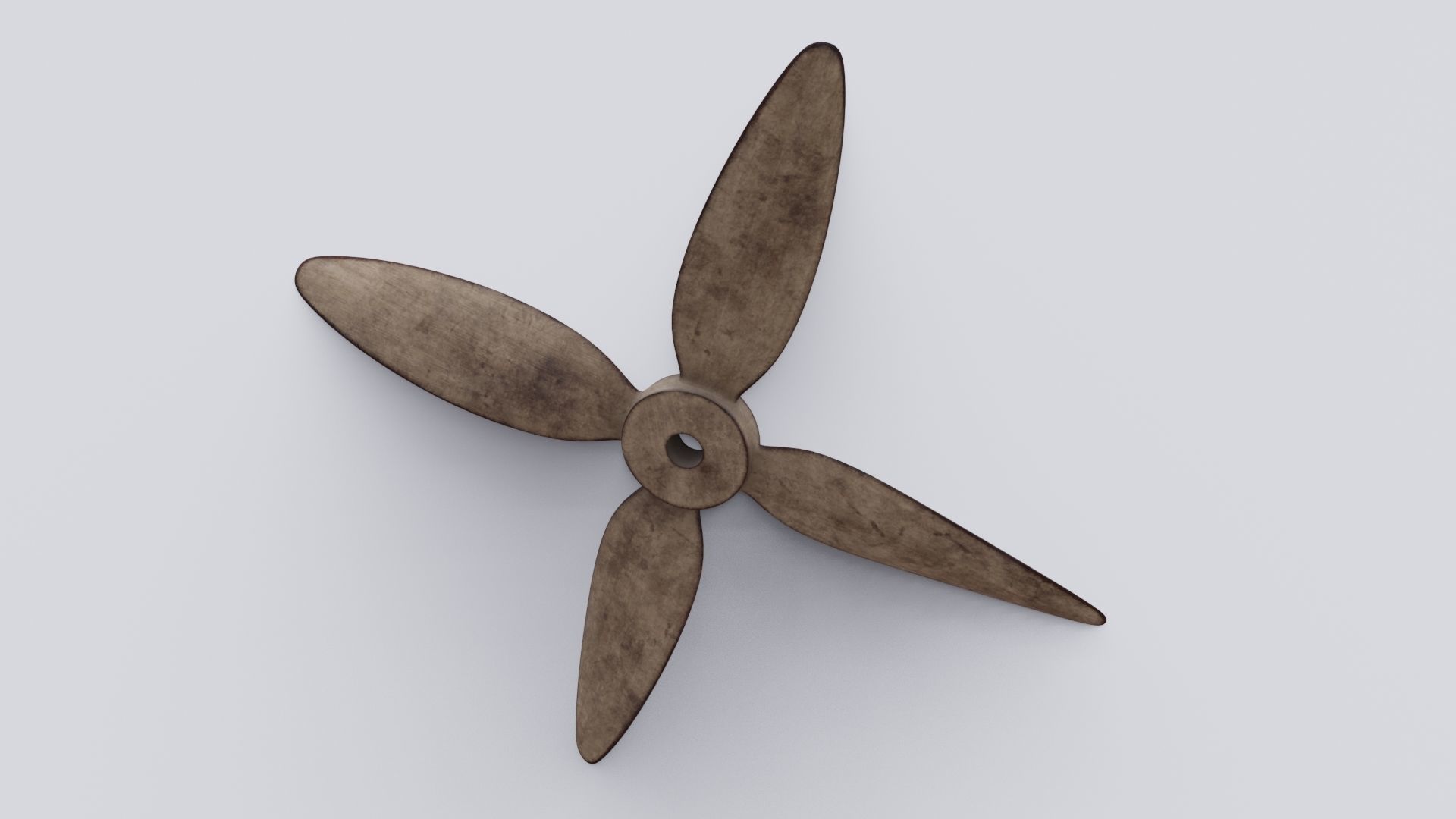 Wooden Fan 3D model Low-poly 3D model_23