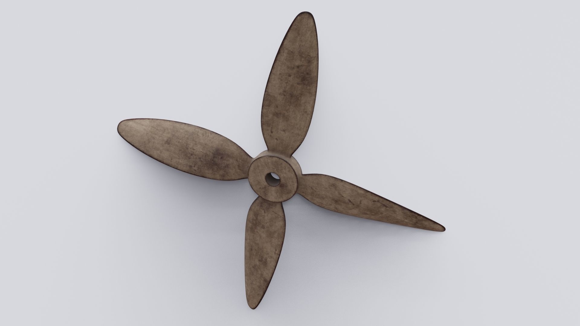 Wooden Fan 3D model Low-poly 3D model_22