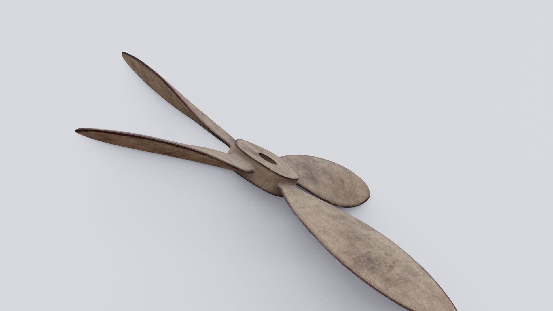 Wooden Fan 3D model Low-poly 3D model_21