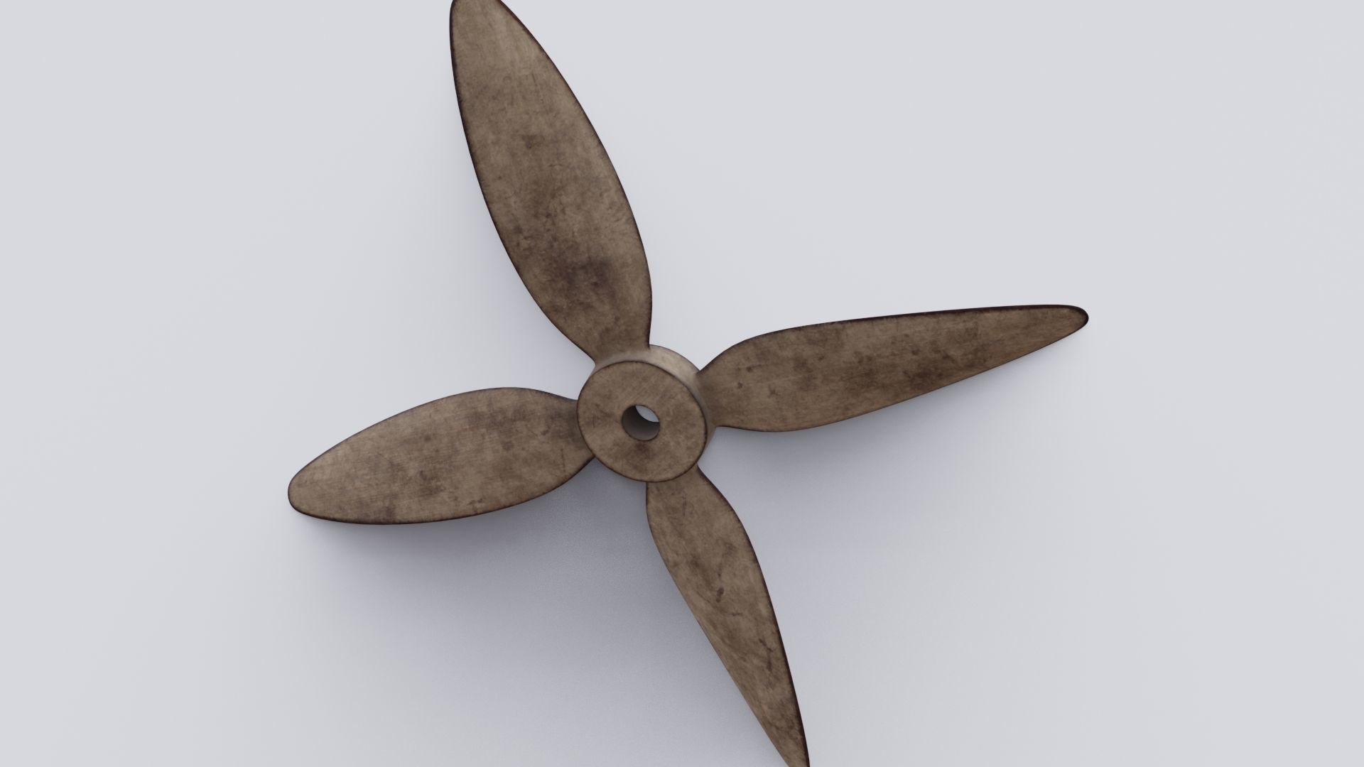 Wooden Fan 3D model Low-poly 3D model_3