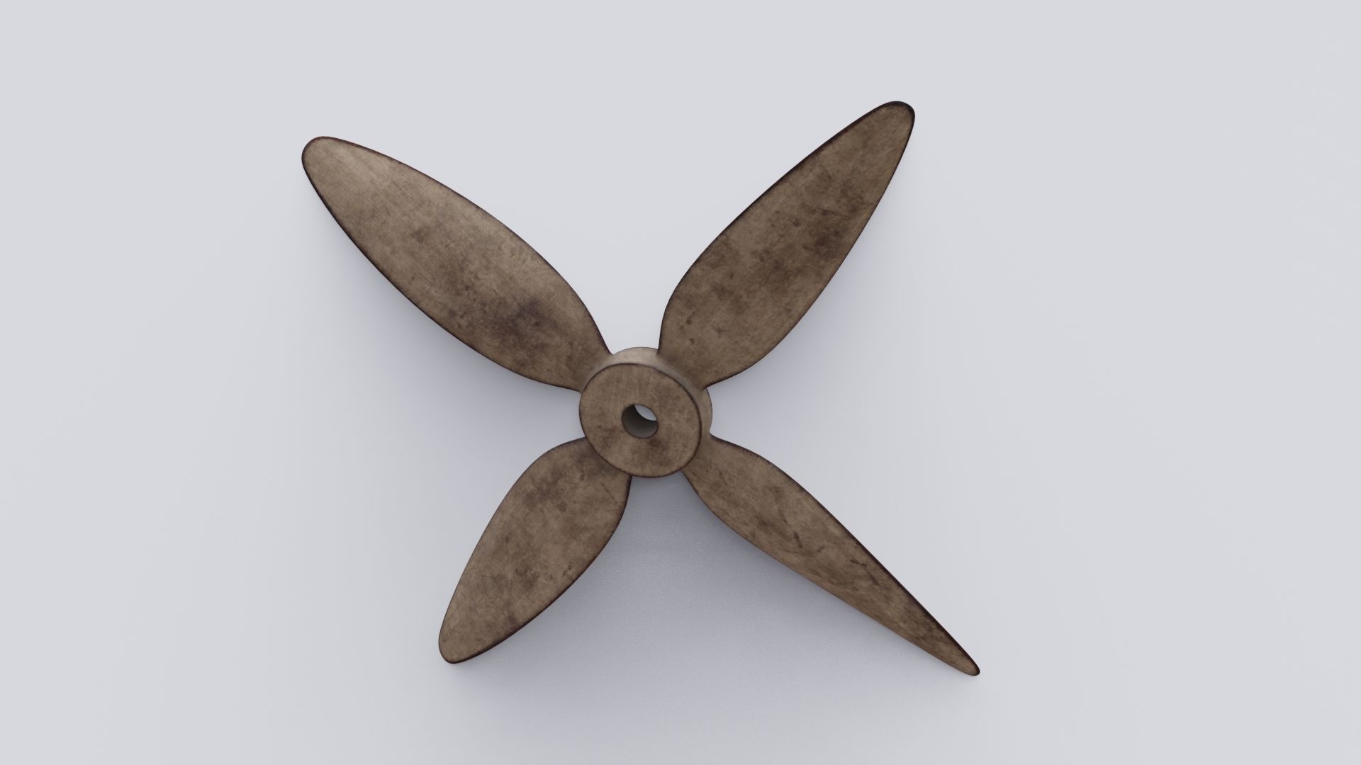 Wooden Fan 3D model Low-poly 3D model_4