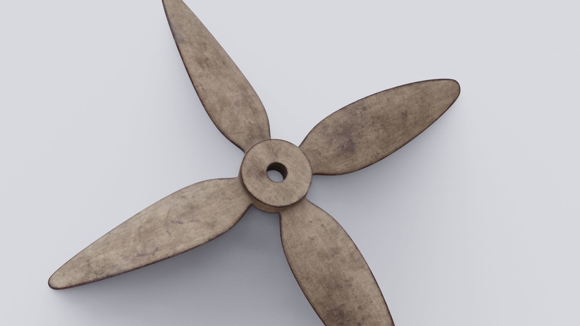 Wooden Fan 3D model Low-poly 3D model_17