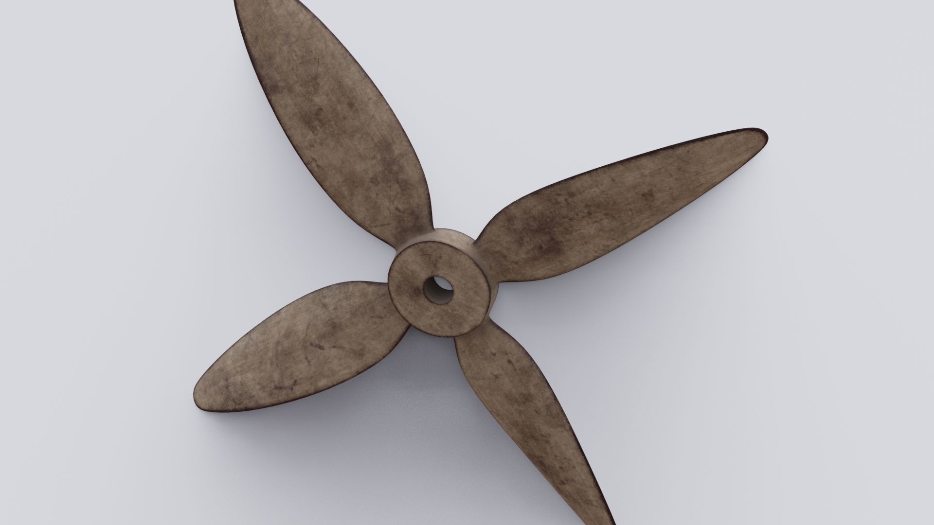 Wooden Fan 3D model Low-poly 3D model_14