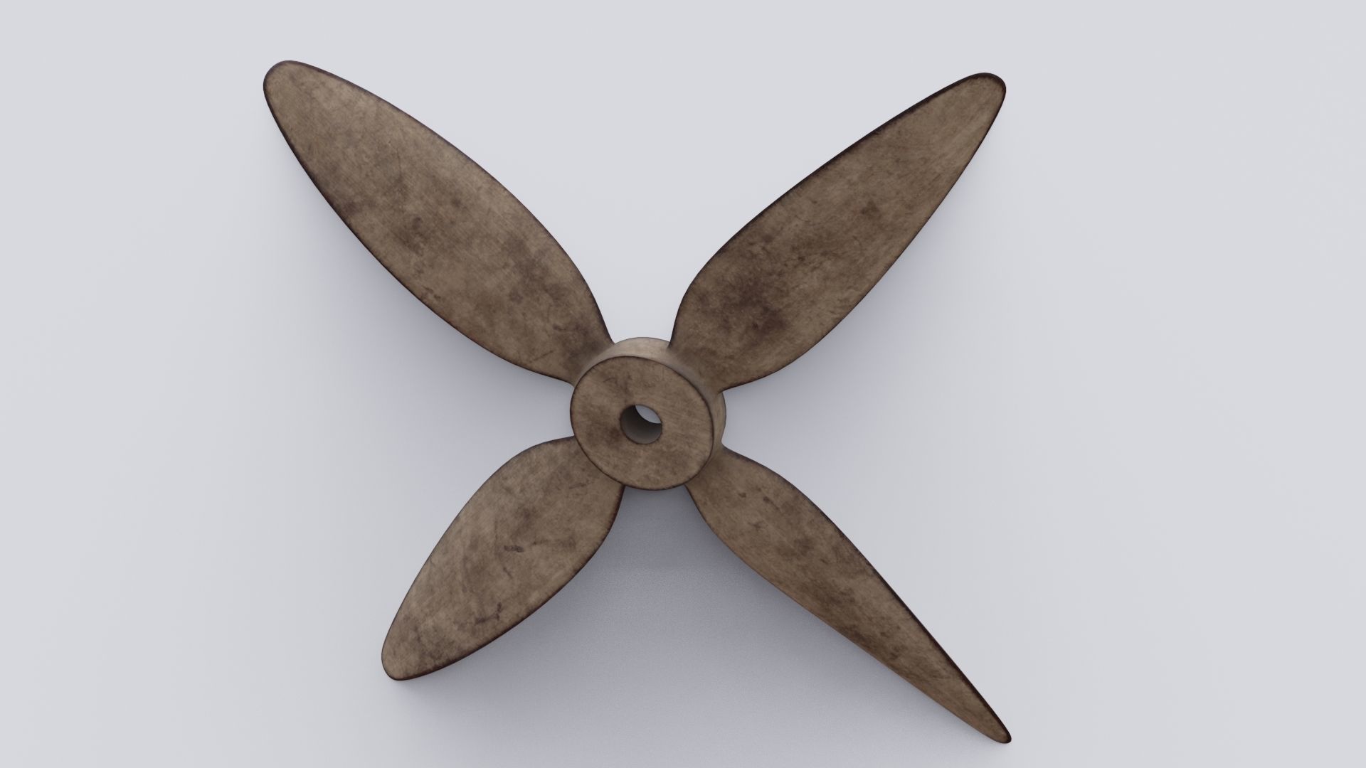 Wooden Fan 3D model Low-poly 3D model_1