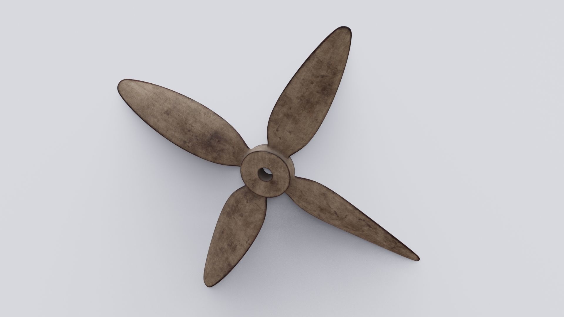 Wooden Fan 3D model Low-poly 3D model_24