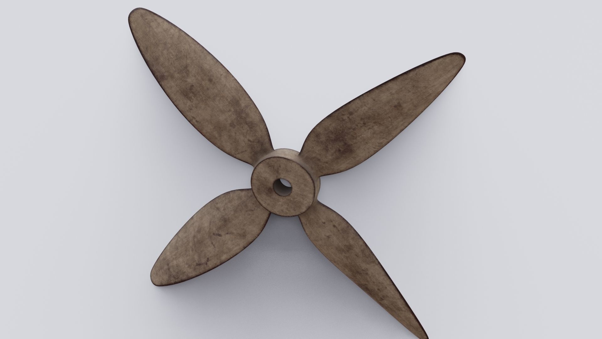 Wooden Fan 3D model Low-poly 3D model_11