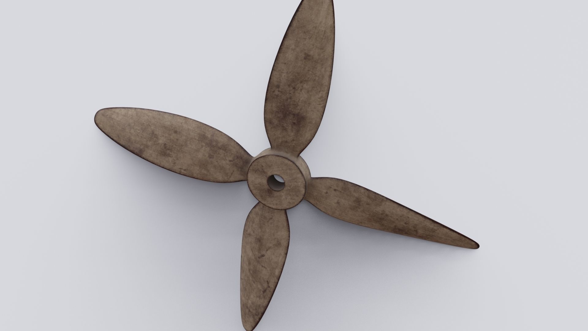 Wooden Fan 3D model Low-poly 3D model_10