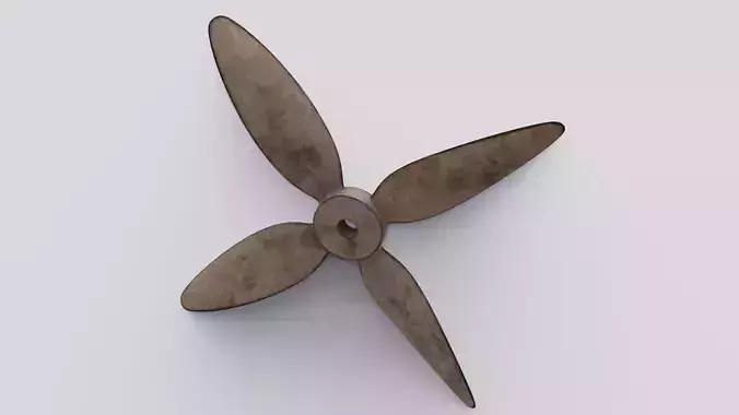 Wooden Fan 3D model