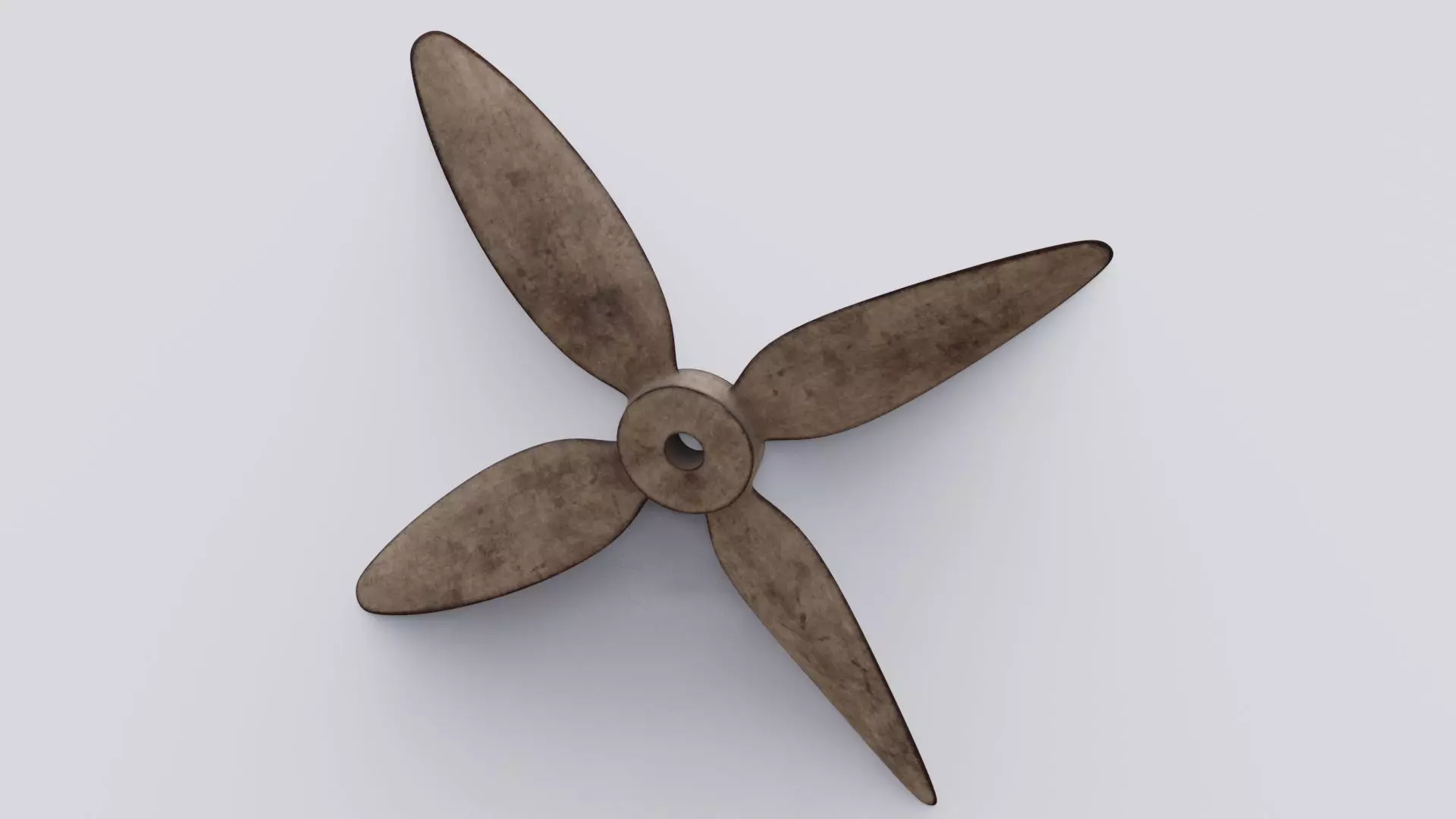 Wooden Fan 3D model Low-poly 3D model_0