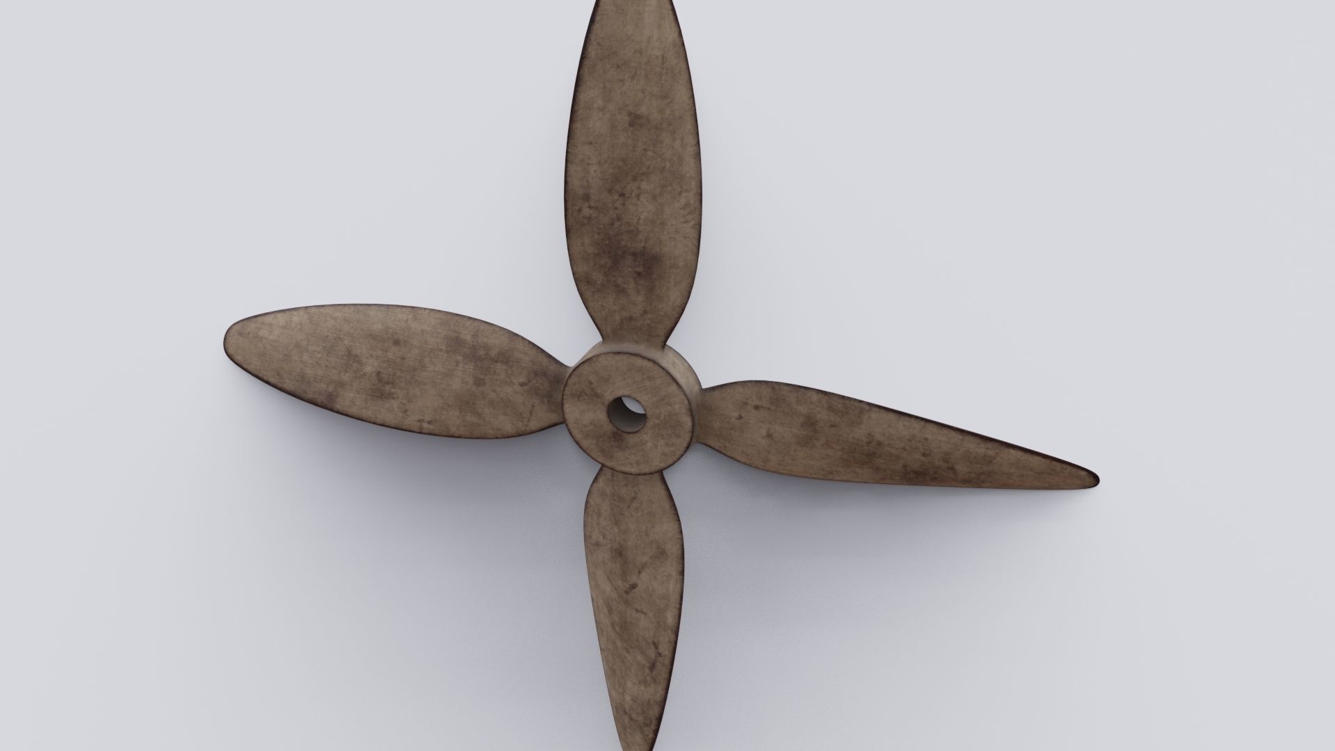 Wooden Fan 3D model Low-poly 3D model_8