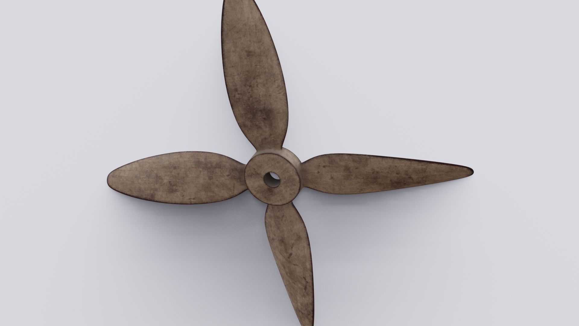 Wooden Fan 3D model Low-poly 3D model_5