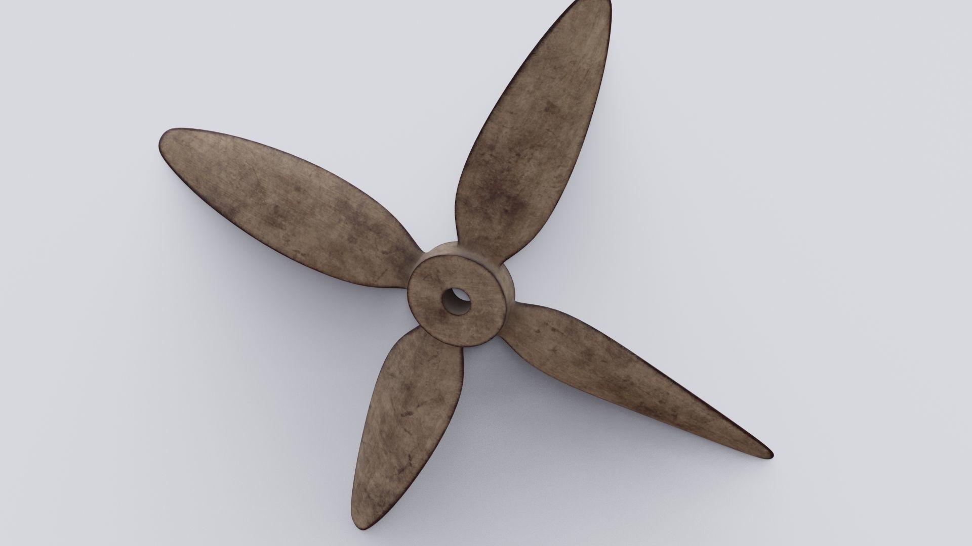 Wooden Fan 3D model Low-poly 3D model_6